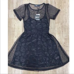 Iron Fist Skullz Club Mesh Dresses In BLACK: Size S